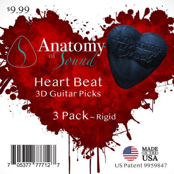 Heart Beat<br>Guitar<br>3 Pack, Rigid